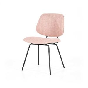 Meubles & Design Chaise salle a manger moderne en tissu rose