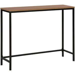 Beliani Table console imitation bois fonce