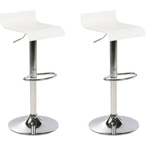 Beliani Tabouret de bar blanc