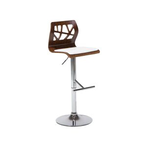 Beliani Tabouret de bar marron et blanc