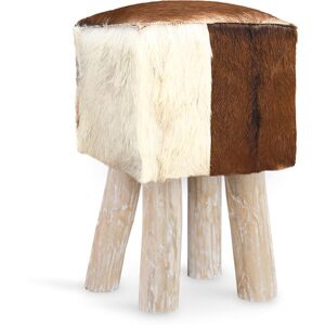 MOYCOR Tabouret en bois de teck beige