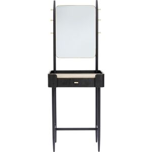 Kare Design Coiffeuse 1 tiroir avec miroir en peuplier et chene brun