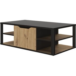 CAMIF Table basse effet bois et noir