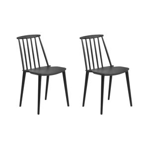 Beliani Lot de 2 chaises noires