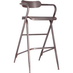 Lastdeco Tabouret en Fer, de couleur Gris, 48x55x99 cm