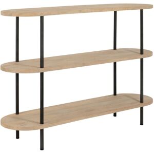 Meubles & Design Console contemporaine en bois clair et metal noir