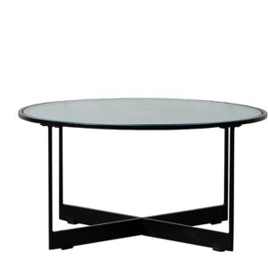 RNT by Really Nice Things Table ronde en fer et verre noir