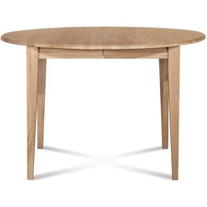 Hellin Table ronde extensible bois D105 cm avec 1 allonge et pieds fuseau