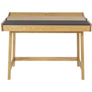 Hellin Bureau en bois et cuir