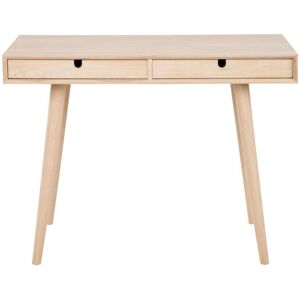 Hellin Bureau en bois avec deux tiroirs et pieds inclines