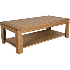 Hellin Table basse moderne bois chene clair massif