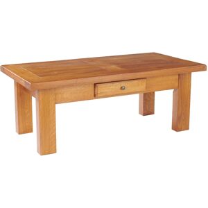 Hellin Table basse rectangle bois chene massif