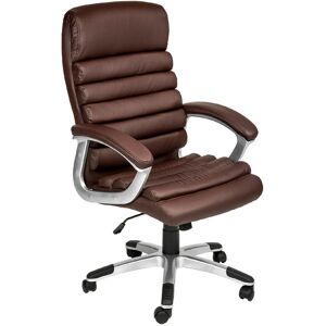 Tectake Fauteuil de bureau Rotatif a 360° et reglable en hauteur marron