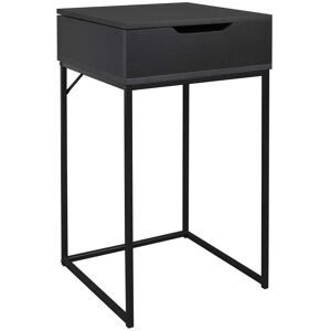 The Home Deco Factory Coiffeuse compacte effet bois noir et metal