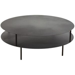 Robin des Bois Table basse double plateau rond metal