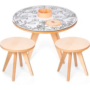 Drawin table Table a dessiner multifonction D70cm et 2 tabourets