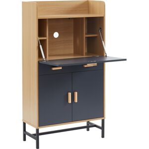 Baita Secretaire gris et effet bois et chene 70cm