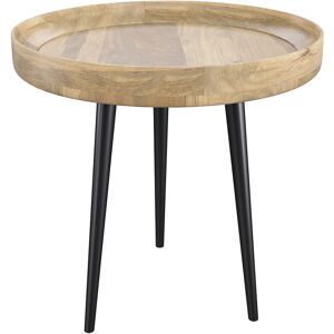 Rendez-Vous Deco Table d'appoint ronde en bois de manguier clair D40 cm