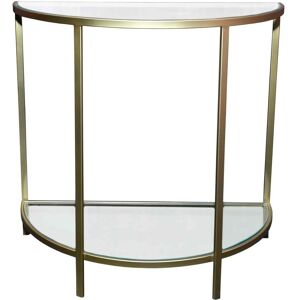 Decoclico Console demi-lune metal et verre