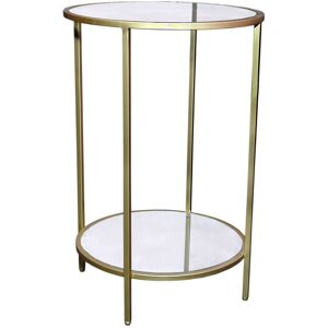 Decoclico Table ronde en metal et verre