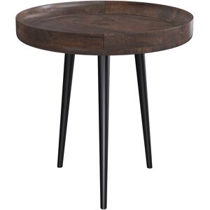 Rendez-Vous Deco Table d'appoint ronde en bois de manguier fonce D40 cm