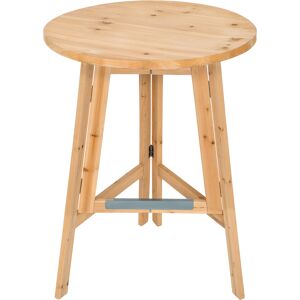 Tectake Mange debout Table haute en Bois, rond marron