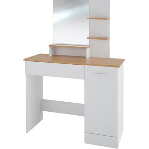 Tectake Coiffeuse Table de maquillage au look moderne blanc