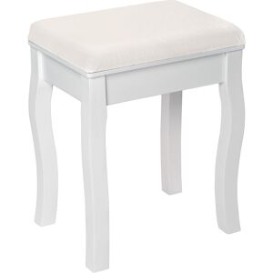 Tectake Tabouret pour coiffeuse table de maquillage Vintage blanc