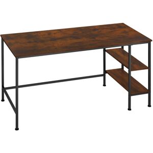 Tectake Bureau Style industriel Bois fonce industriel, rustique