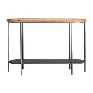 Lastdeco Console en Bois de Sapin Gris, 120x40x80 cm