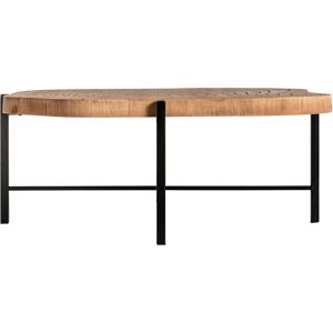 Lastdeco Table Basse en Bois de Sapin Noir, 83x74x32 cm