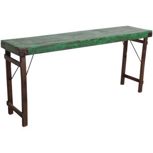 Mathi Design Console ancienne en bois vert