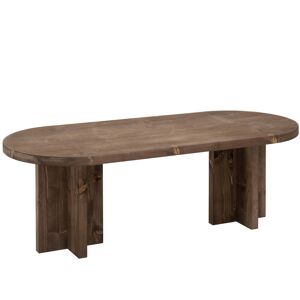 Decowood Table basse en bois de sapin marron fonce 120x40cm