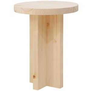 Decowood Tabouret en bois de sapin ton naturel 45x35cm