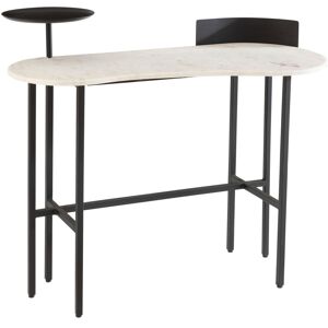 Meubles & Design Console contemporaine en marbre blanc et metal noir