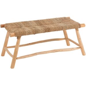 Meubles & Design Banc boheme en bois et corde naturel