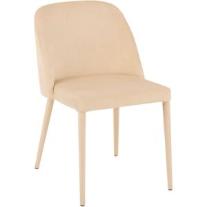 Meubles & Design Lot de 2 chaises salle a manger en velours beige