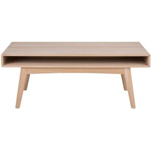 Meubles & Design Table basse rectangulaire en bois 130x70cm avec niche naturel