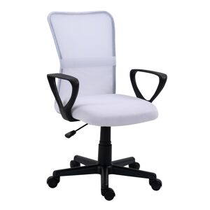 Nordlys Chaise de bureau reglable en tissu blanc