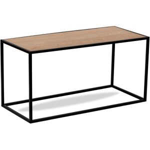 Nordlys Table basse industrielle en bois et metal noir