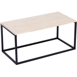 Nordlys Table basse industrielle en bois et metal noir