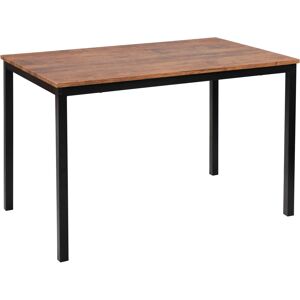 Nordlys Table a manger 4 personnes en metal et bois marron L120