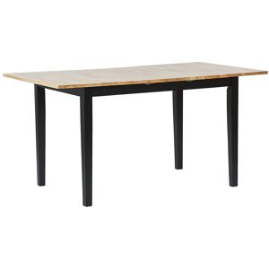 Beliani Table de salle a manger en bois d'hevea 4 personnes L120 150