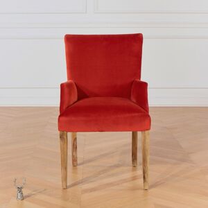 Robin des Bois Fauteuil de table en velours brique