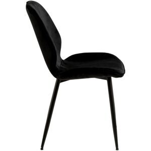 Meubles & Design Lot de 2 chaises design en velours noir