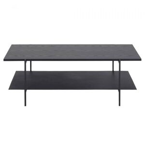 Meubles & Design Table basse rectangulaire 2 plateaux en bois noir