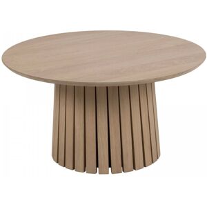 Meubles & Design Table basse ronde en bois clair pied central