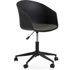 Oviala Fauteuil de bureau a roulettes pivotant noir