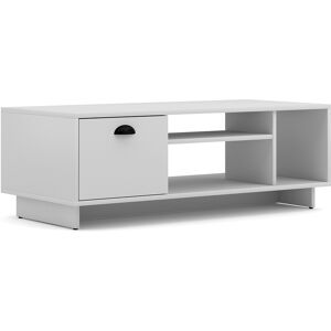 Petits meubles Table basse 1 porte 3 niches blanc