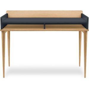 Kulile Bureau compact en bois - chene naturel gris anthracite